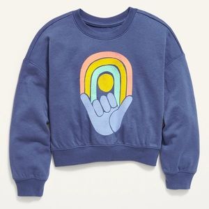 OLD‎ NAVY Graphic Crew-Neck Sweatshirt